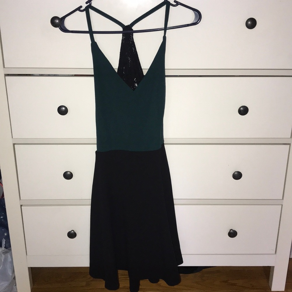 flowy dress with open lace back
